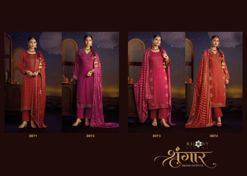 Kilory Shrungar Gaji Silk Digital Print Embroidered Salwar Kameez — Wholesale Salwar Suits, Kilory Trends wholesale from Surat — view 6
