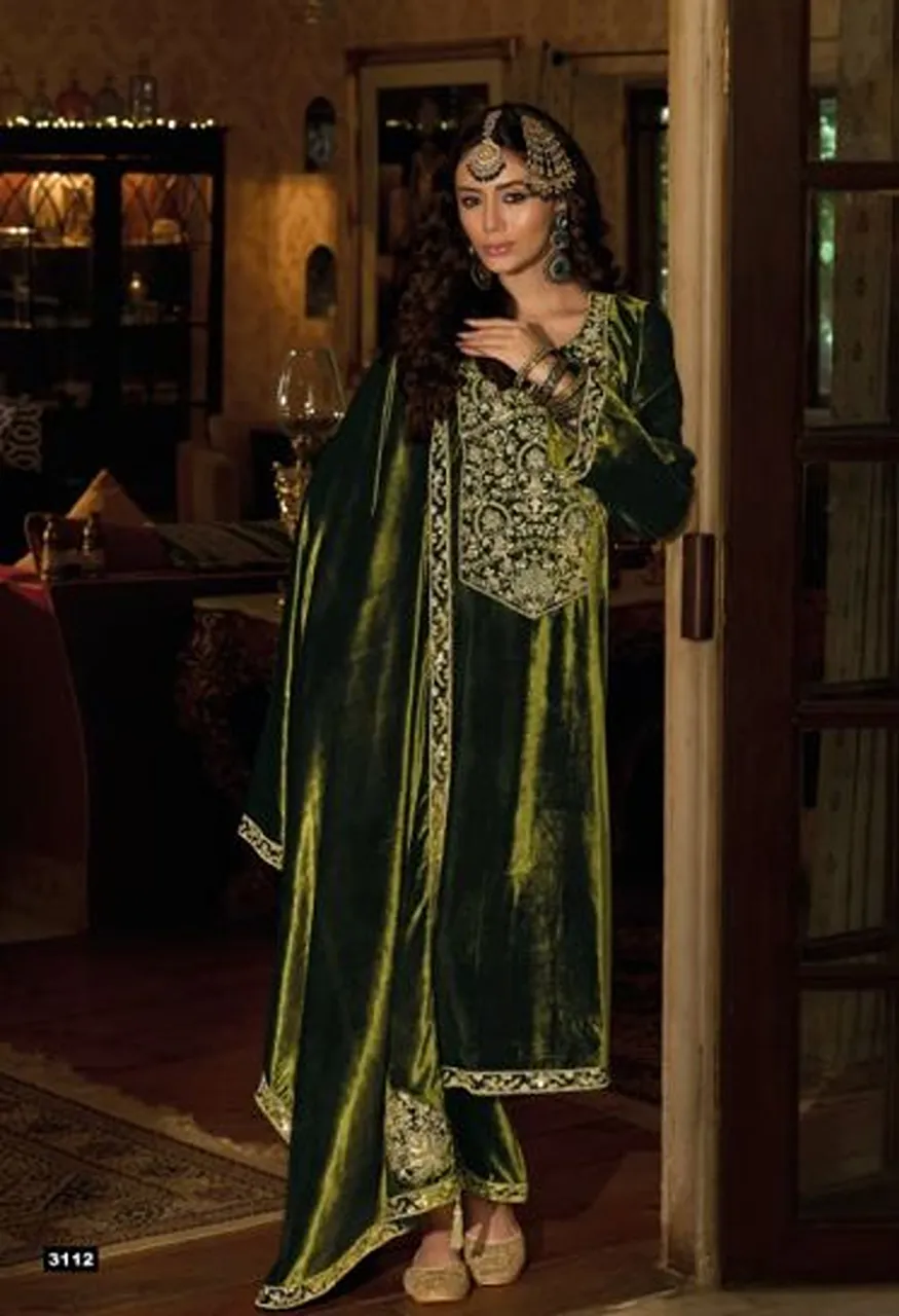 Kilory Zardozi Velvet Designer Salwar Kameez with Zardosi and Hand Work Wholesale — Wholesale Salwar Suits, Kilory Trends wholesale from Surat — view 3