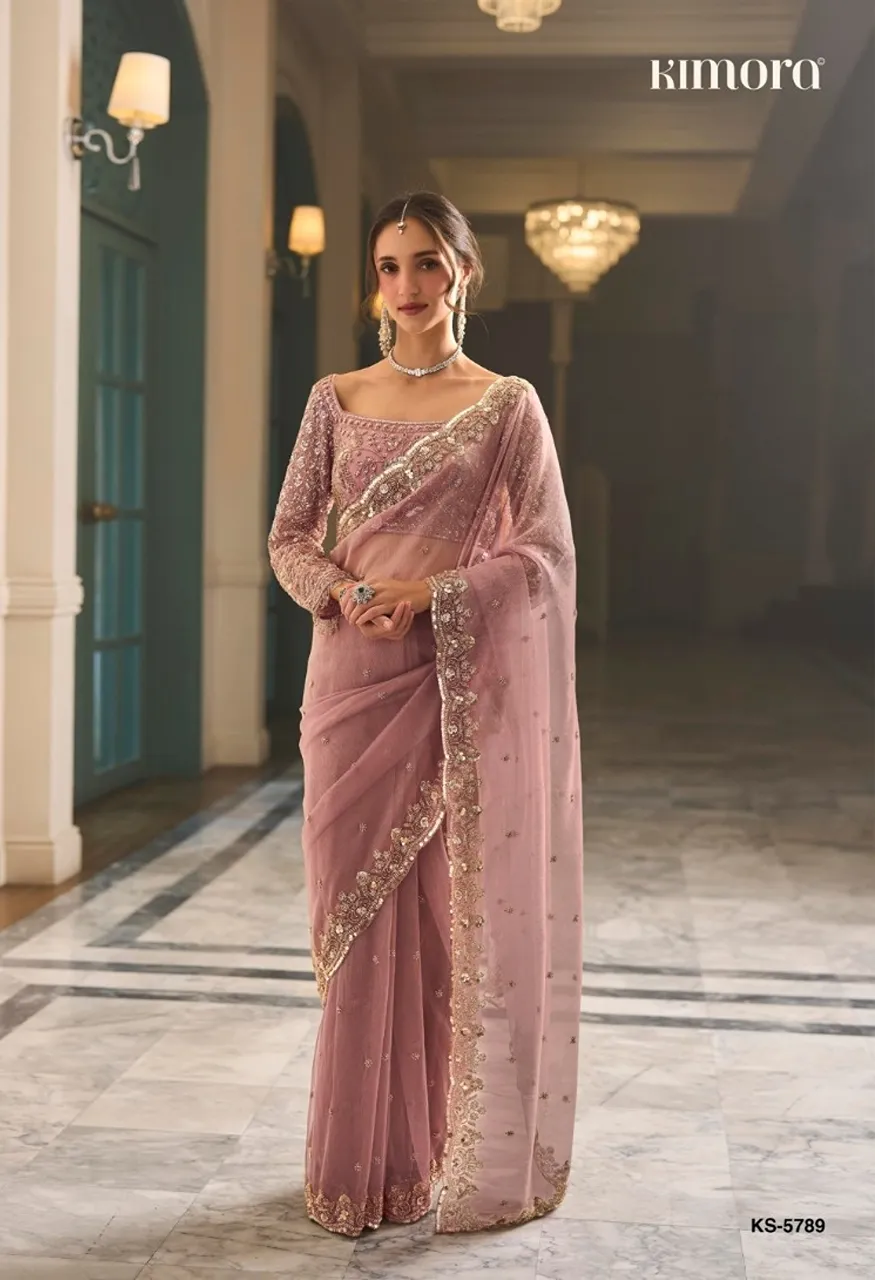 Kimora Iconic Vol. 5 Premium Fancy Saree with Cut Dana Handwork &amp; Beads Work — Wholesale Sarees, Kimora wholesale from Surat — view 10