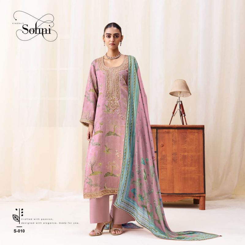 Kimora Sohni Bella Kanjivaram Weaving Digital Print Salwar Kameez — Wholesale Dress Material, Vardan Ethnic wholesale from Surat — Photo 2