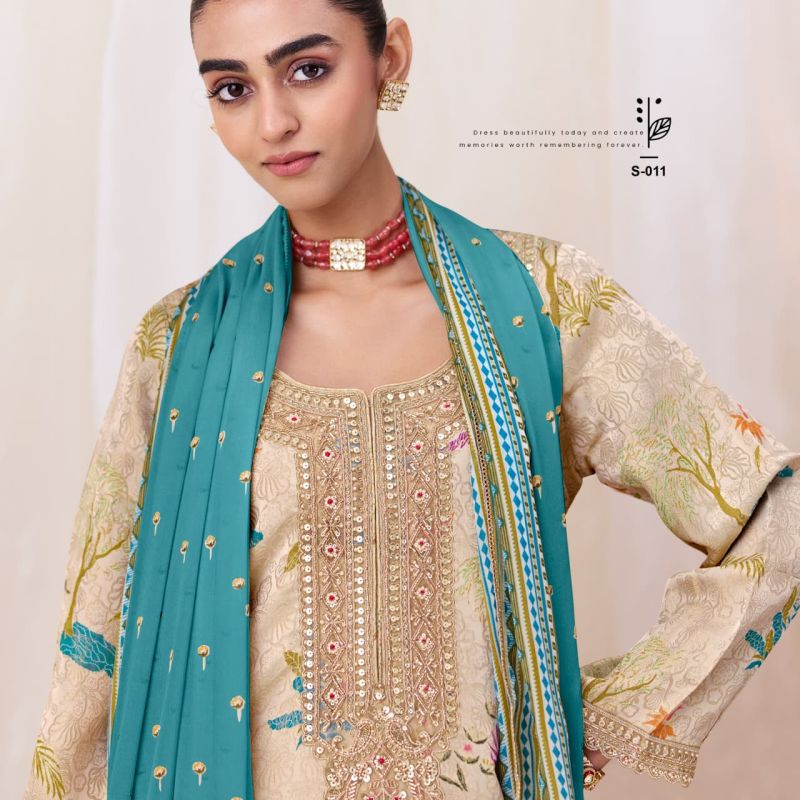 Kimora Sohni Bella Kanjivaram Weaving Digital Print Salwar Kameez — Wholesale Dress Material, Vardan Ethnic wholesale from Surat — Photo 5
