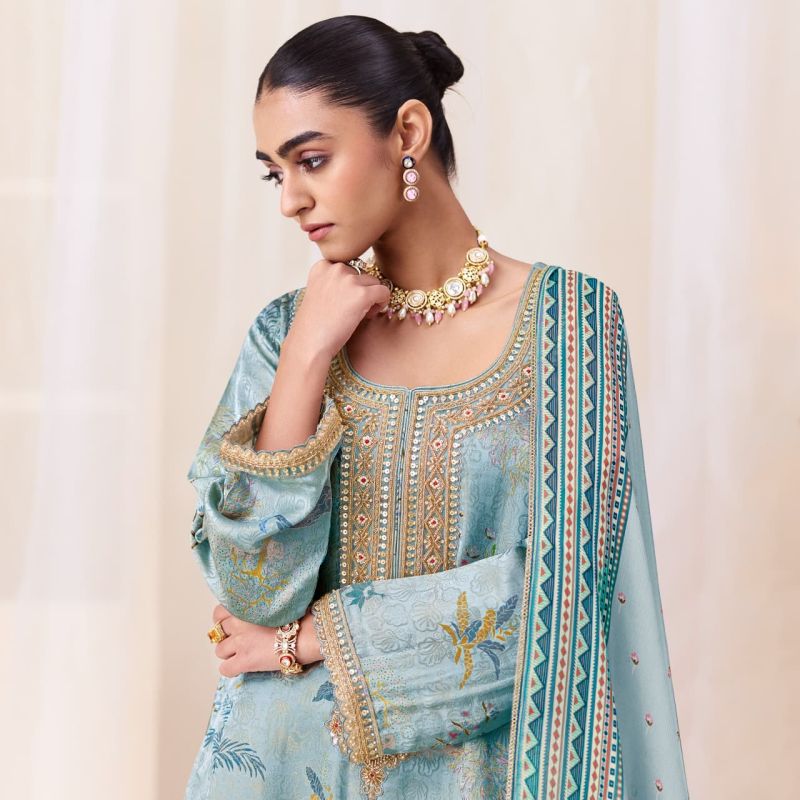 Kimora Sohni Bella Kanjivaram Weaving Digital Print Salwar Kameez