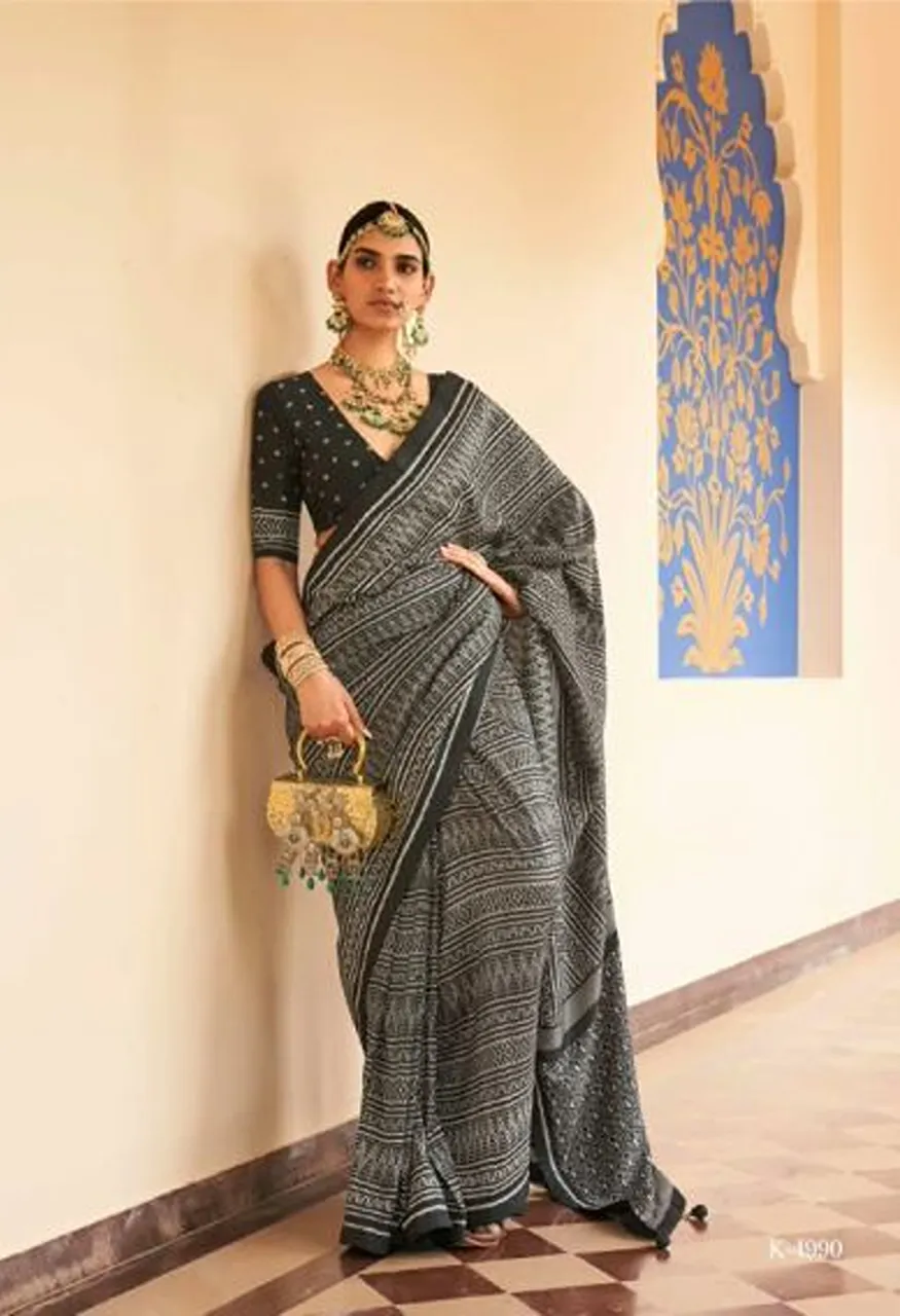 Kreshva Anukaari PV Silk Printed Designer Saree Collection Wholesale Sarees — Wholesale Sarees, Kreshva wholesale from Surat — Photo 3
