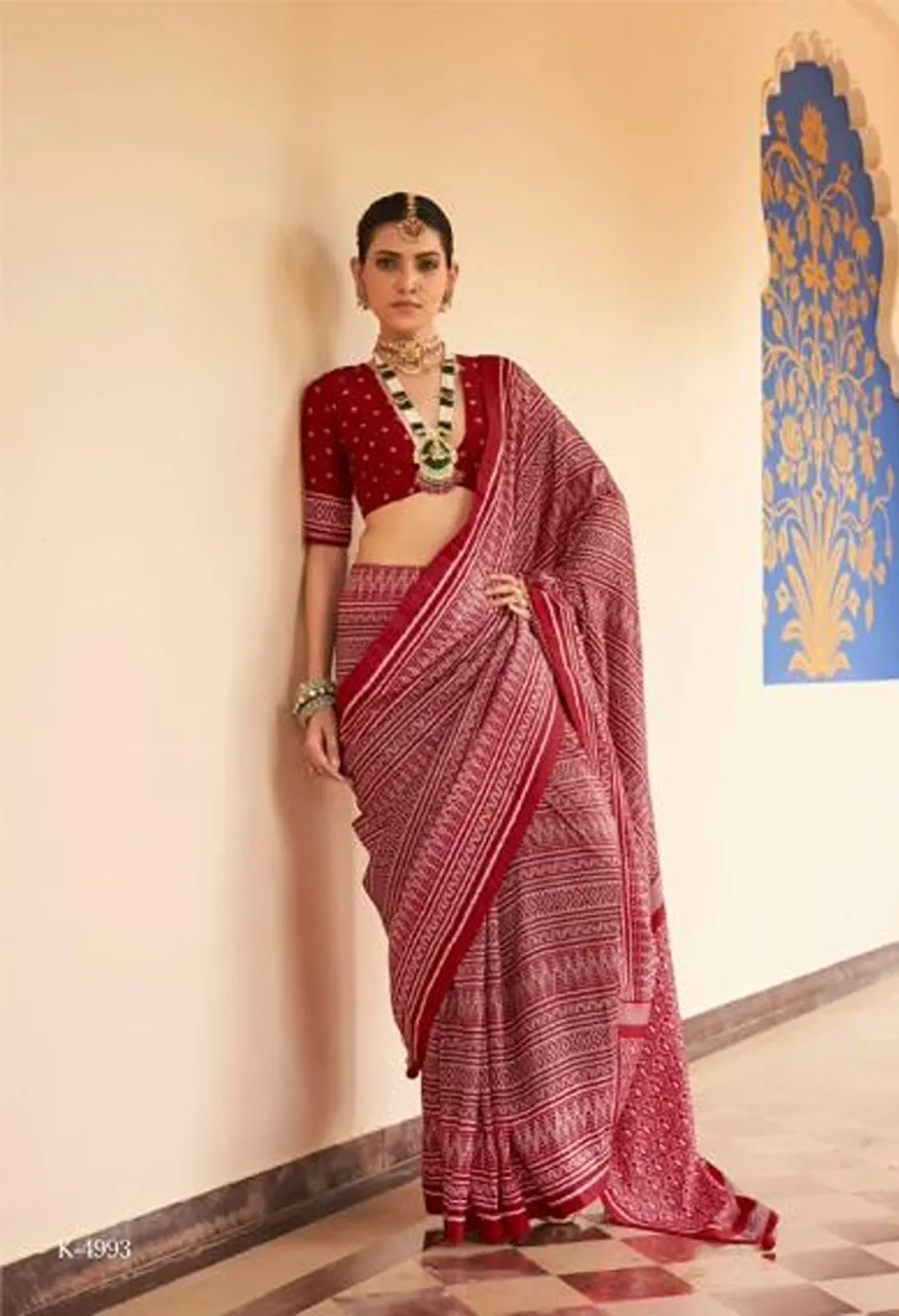 Kreshva Anukaari PV Silk Printed Designer Saree Collection Wholesale Sarees
