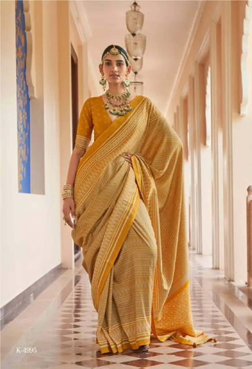 Kreshva Anukaari PV Silk Printed Designer Saree Collection Wholesale Sarees — Wholesale Sarees, Kreshva wholesale from Surat — Photo 5