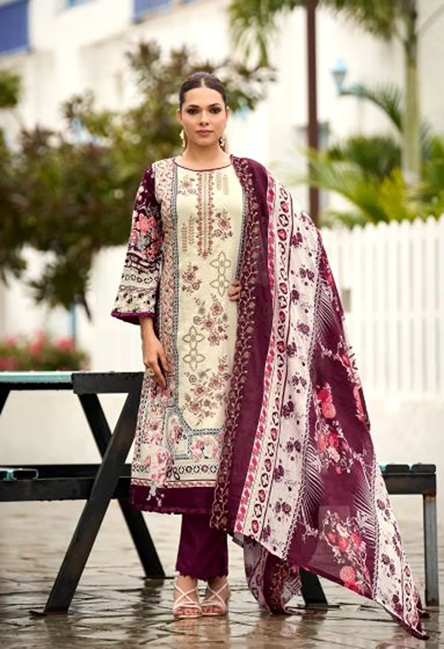 Levisha Madhubala Vol 21 Cambric Lawn Cotton Printed Dress Material — Wholesale Salwar Suits, Levisha wholesale from Surat — Photo 7