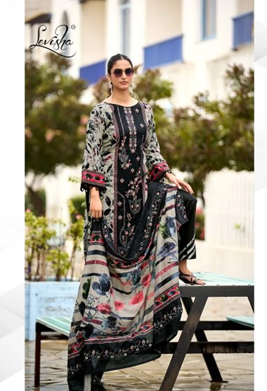 Levisha Madhubala Vol 21 Cambric Lawn Cotton Printed Dress Material — Wholesale Salwar Suits, Levisha wholesale from Surat — Photo 6