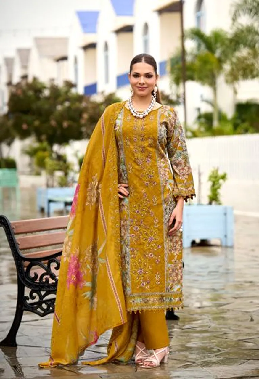 Levisha Madhubala Vol 21 Cambric Lawn Cotton Printed Dress Material — Wholesale Salwar Suits, Levisha wholesale from Surat — Photo 5