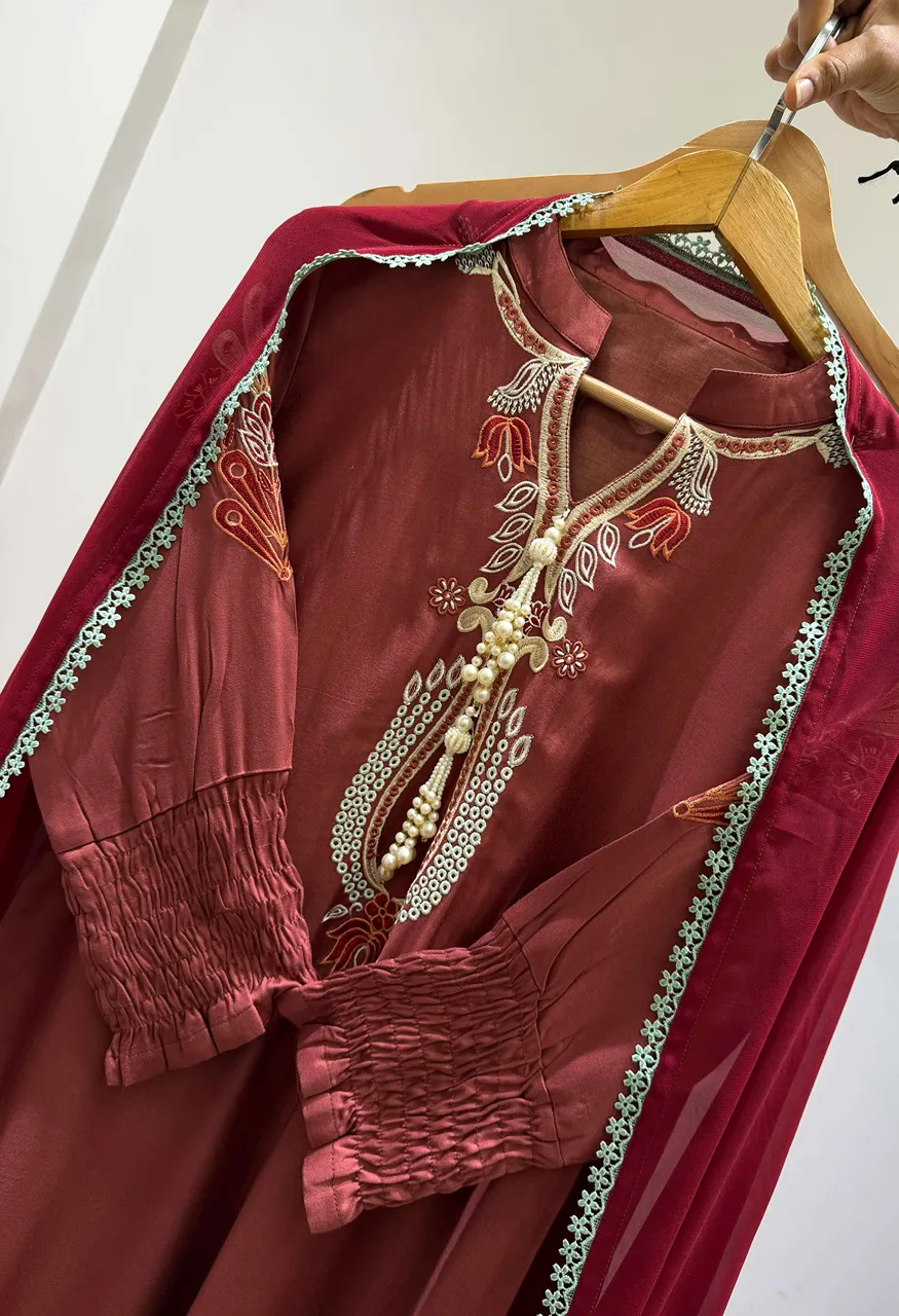 Bandhani Palace LG 2157 Party Wear Gajji Silk Suit with Georgette Dupatta Set — Wholesale Kurtis, Vardan Ethnic wholesale from Surat — view 4