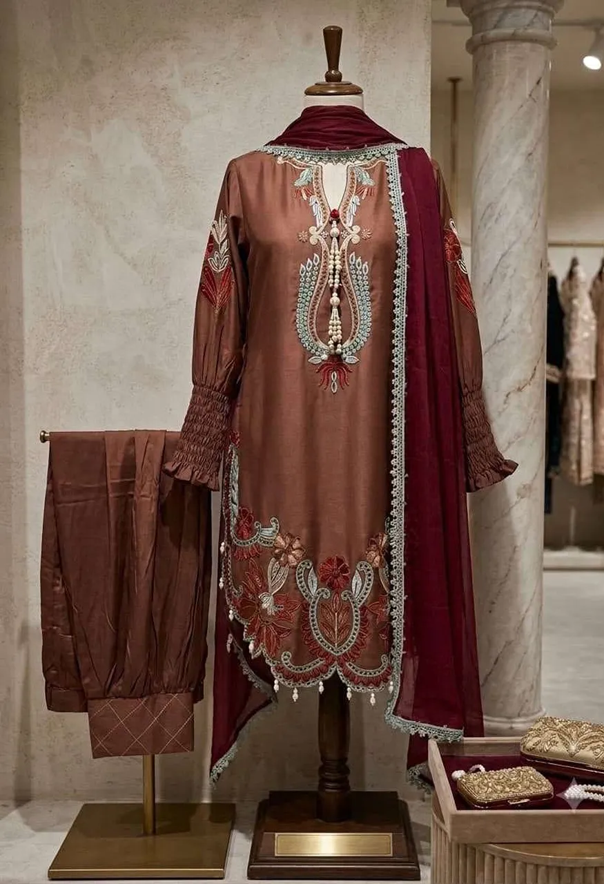 Bandhani Palace LG 2157 Party Wear Gajji Silk Suit with Georgette Dupatta Set — Wholesale Kurtis, Vardan Ethnic wholesale from Surat — view 6