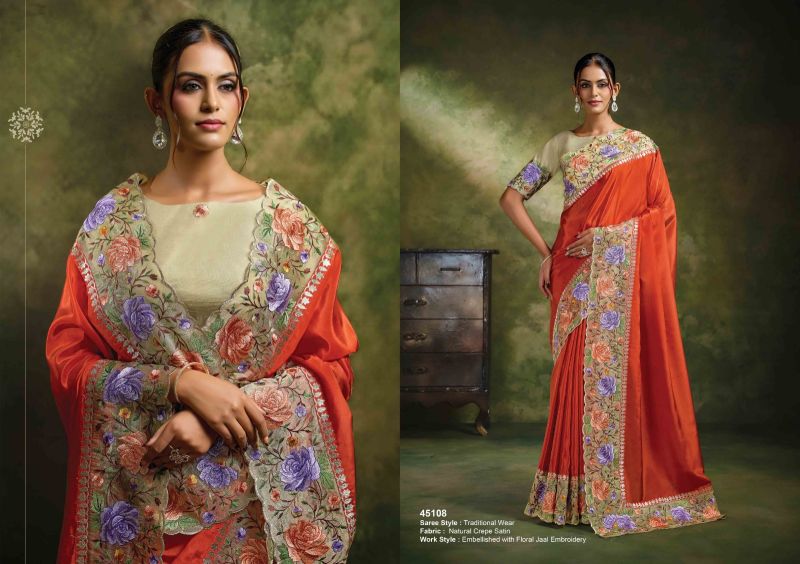 Mahotsav Norita 45100 Saadgi Organza Tissue Silk Designer Saree Catalog — Singles, Vardan Ethnic wholesale from Surat — Photo 6