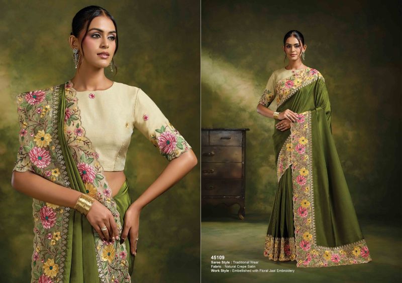Mahotsav Norita 45100 Saadgi Organza Tissue Silk Designer Saree Catalog — Singles, Vardan Ethnic wholesale from Surat — Photo 7