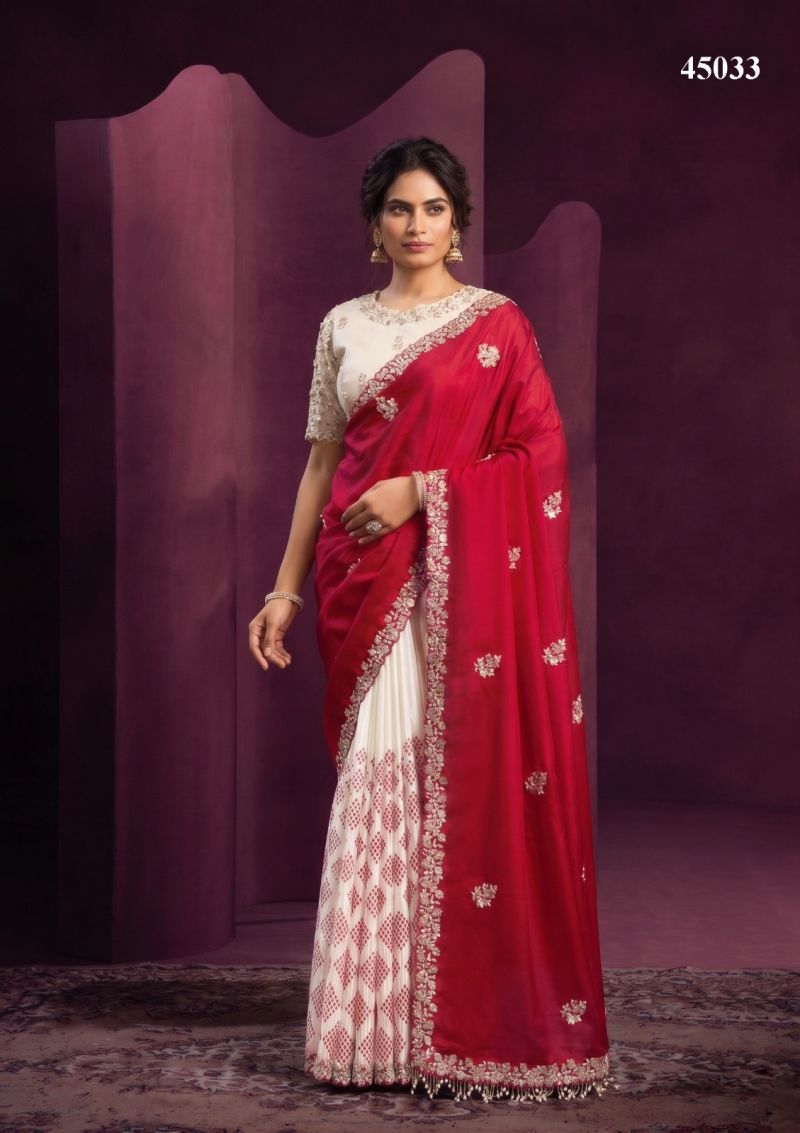 Mahotsav Norita Limited Edition Satin Silk Embroidered Designer Saree Collection — Wholesale Sarees, Mahotsav wholesale from Surat — view 3
