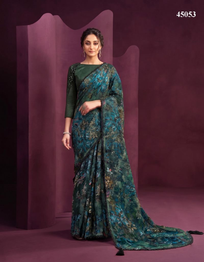 Mahotsav Norita Limited Edition Satin Silk Embroidered Designer Saree Collection — Wholesale Sarees, Mahotsav wholesale from Surat — view 5