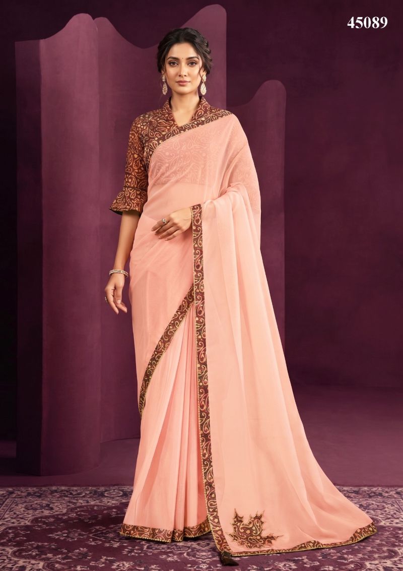 Mahotsav Norita Limited Edition Satin Silk Embroidered Designer Saree Collection — Wholesale Sarees, Mahotsav wholesale from Surat — view 4