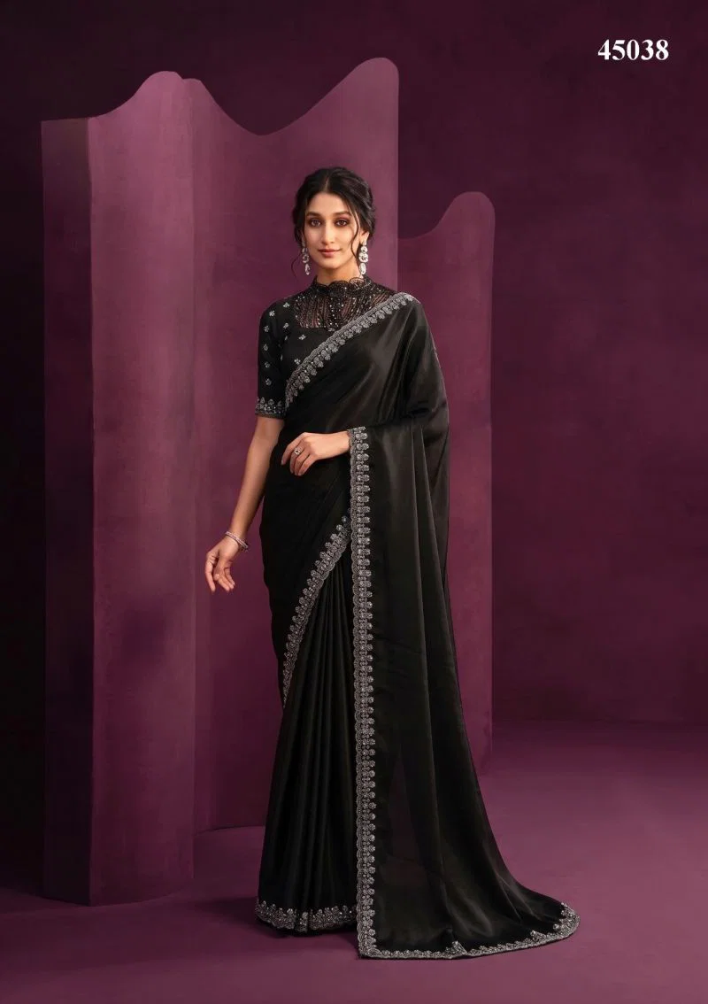 Mahotsav Norita Limited Edition Satin Silk Embroidered Designer Saree Collection — Wholesale Sarees, Mahotsav wholesale from Surat — view 10
