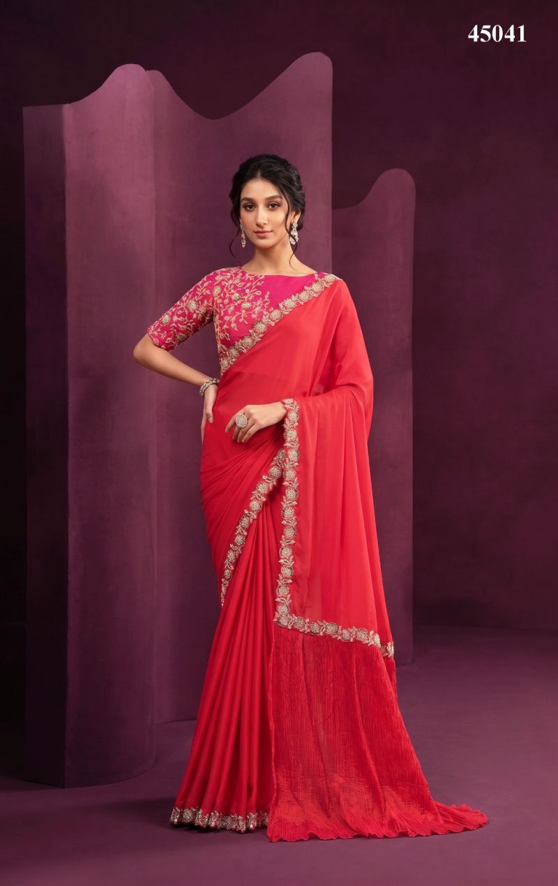 Mahotsav Norita Limited Edition Satin Silk Embroidered Designer Saree Collection — Wholesale Sarees, Mahotsav wholesale from Surat — view 9