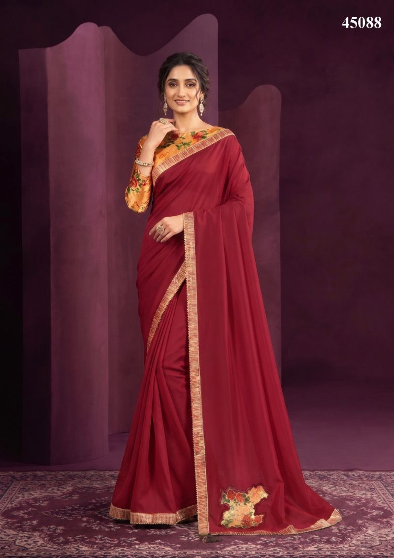 Mahotsav Norita Limited Edition Satin Silk Embroidered Designer Saree Collection — Wholesale Sarees, Mahotsav wholesale from Surat — view 6