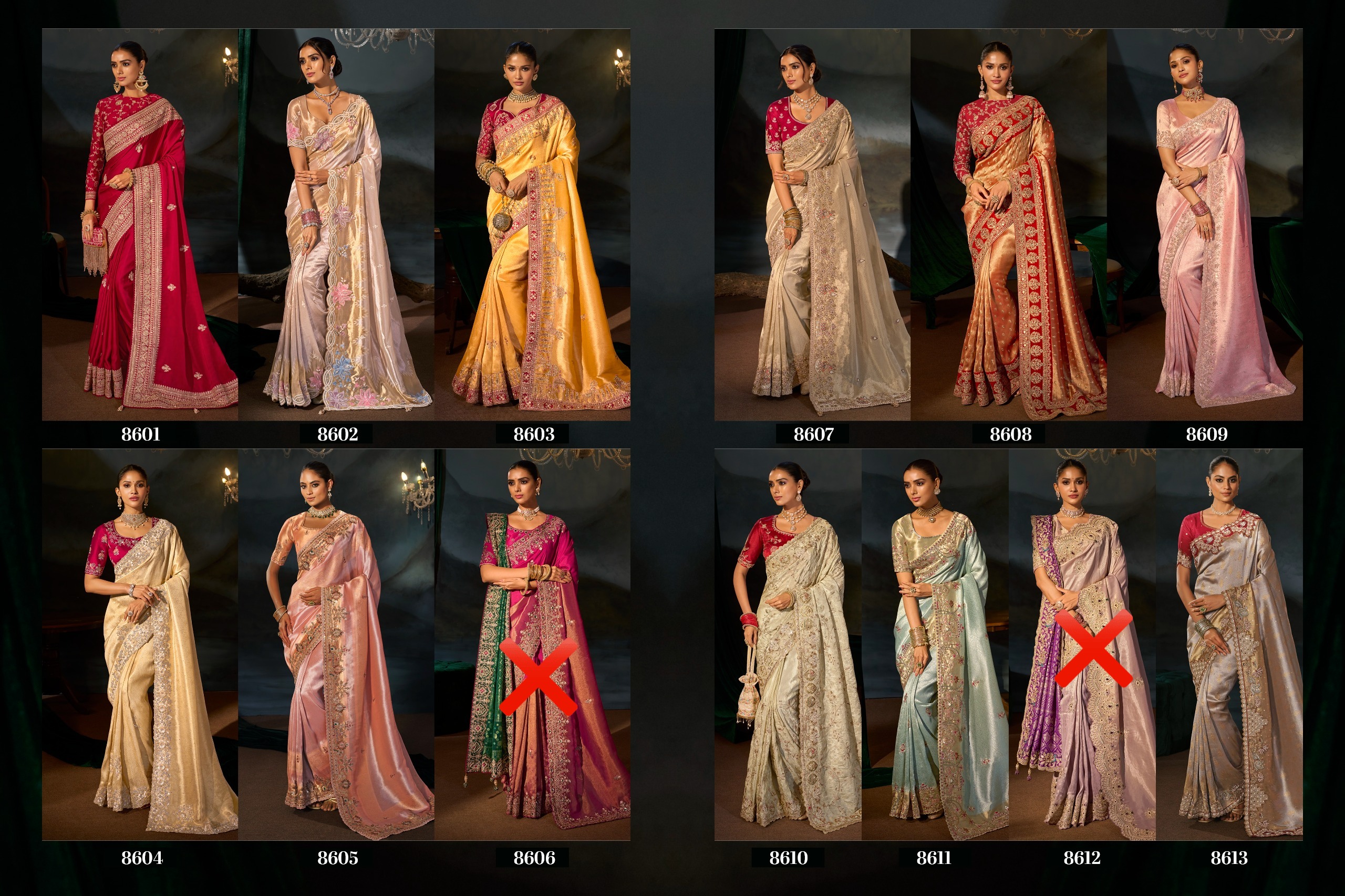M.N. 8600 Series The Royal Heritage Designer Saree Collection — Wholesale Sarees, MN Saree wholesale from Surat — view 14