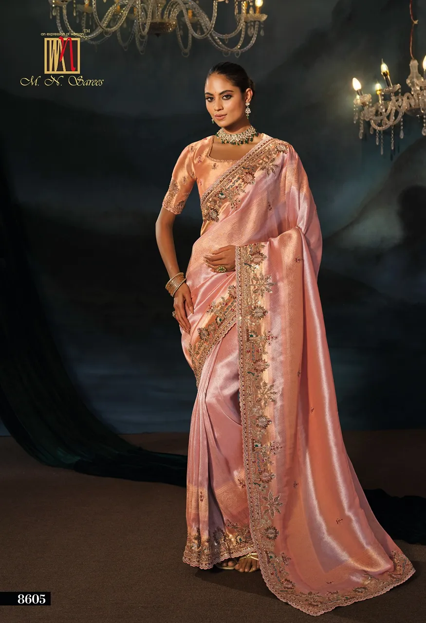 M.N. 8600 Series The Royal Heritage Designer Saree Collection — Wholesale Sarees, MN Saree wholesale from Surat — view 12