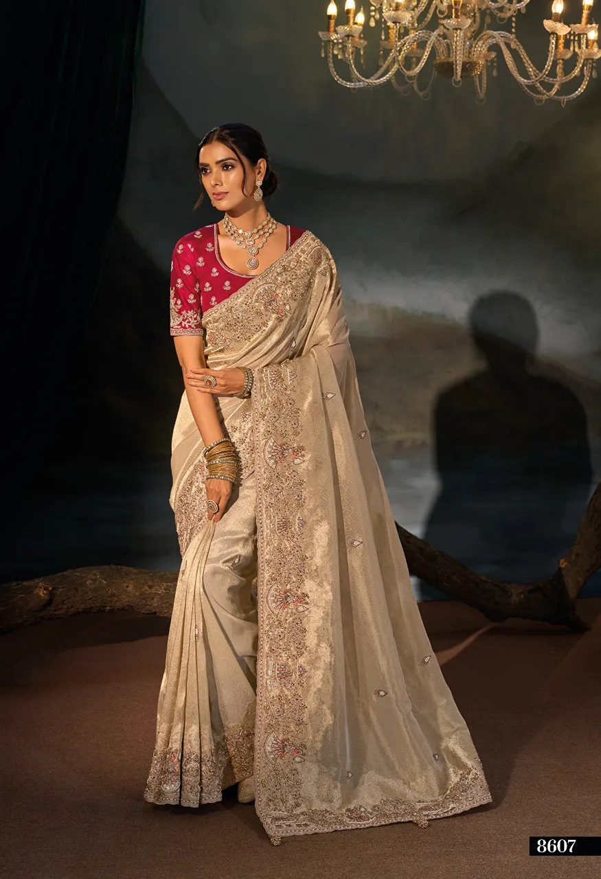 M.N. 8600 Series The Royal Heritage Designer Saree Collection — Wholesale Sarees, MN Saree wholesale from Surat — view 11
