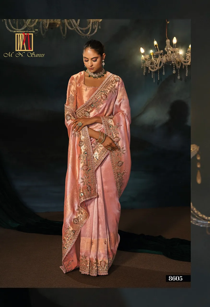 M.N. 8600 Series The Royal Heritage Designer Saree Collection — Wholesale Sarees, MN Saree wholesale from Surat — view 10