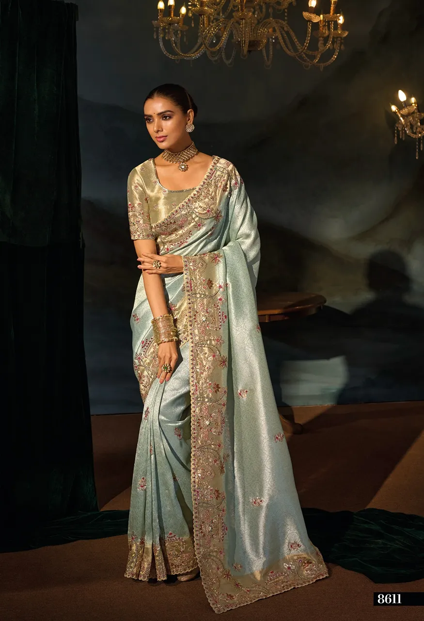 M.N. 8600 Series The Royal Heritage Designer Saree Collection — Wholesale Sarees, MN Saree wholesale from Surat — view 6