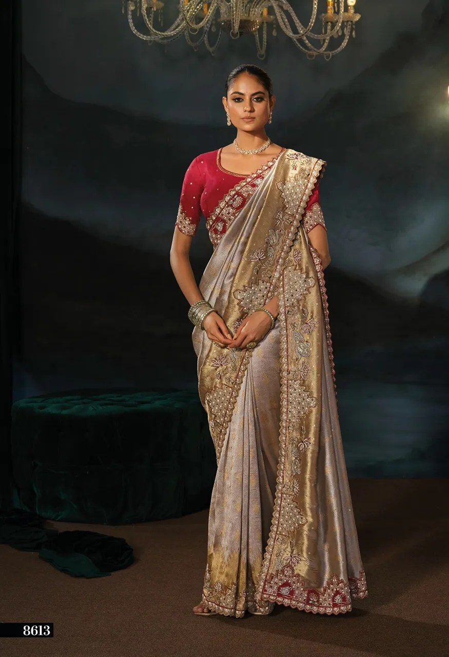 M.N. 8600 Series The Royal Heritage Designer Saree Collection — Wholesale Sarees, MN Saree wholesale from Surat — view 5