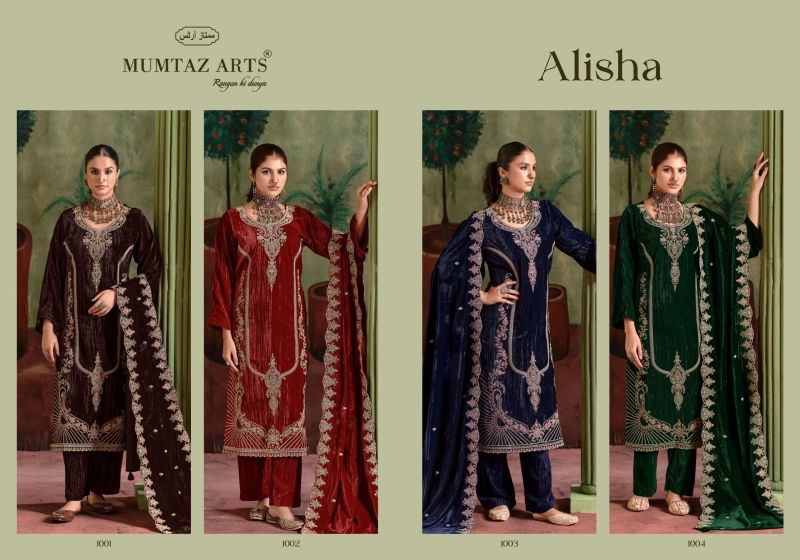 Mumtaz Arts Alisha Crush Velvet Salwar Kameez Collection — Wholesale Salwar Suits, Mumtaz Arts wholesale from Surat — view 8