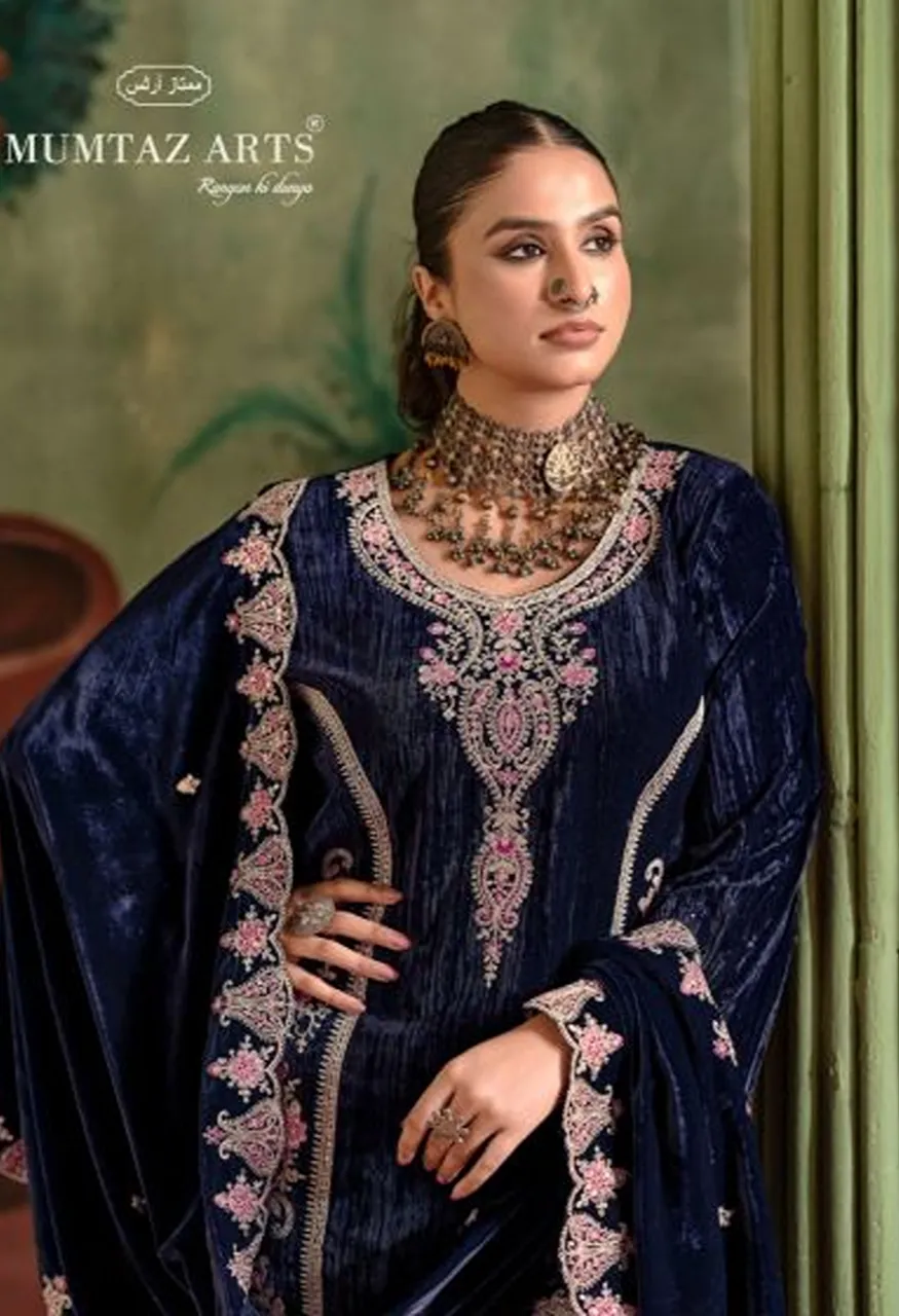 Mumtaz Arts Alisha Crush Velvet Salwar Kameez Collection