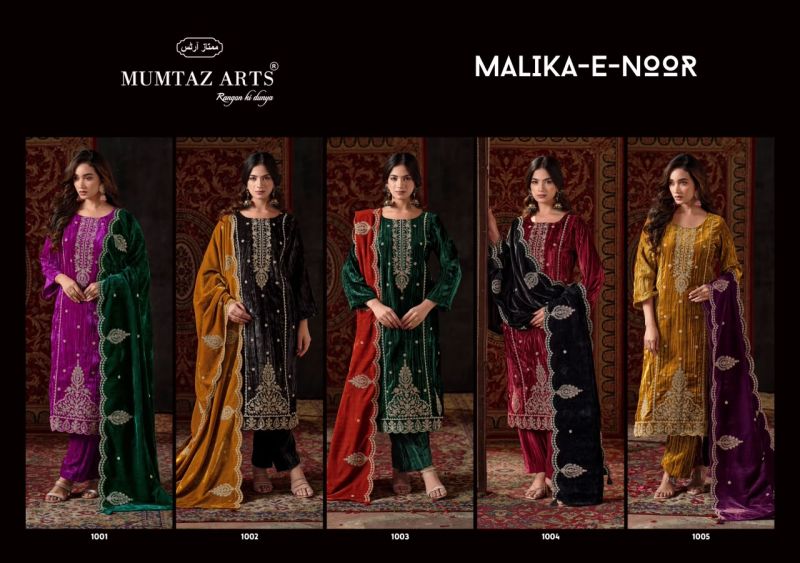 Mumtaz Arts Malika E Noor Crush Velvet Embroidered Salwar Kameez Wholesale Collection — Wholesale Salwar Suits, Mumtaz Arts wholesale from Surat — Photo 8