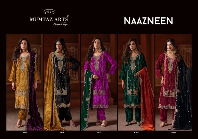 Mumtaz Arts Naazneen Crush Velvet Embroidered Designer Salwar Kameez — Wholesale Salwar Suits, Mumtaz Arts wholesale from Surat — Photo 8