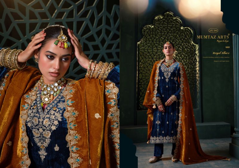 Mumtaz Arts Rukhsar Crush Velvet Embroidered Designer Salwar Kameez — Wholesale Pakistani Suits, Vardan Ethnic wholesale from Surat — Photo 4