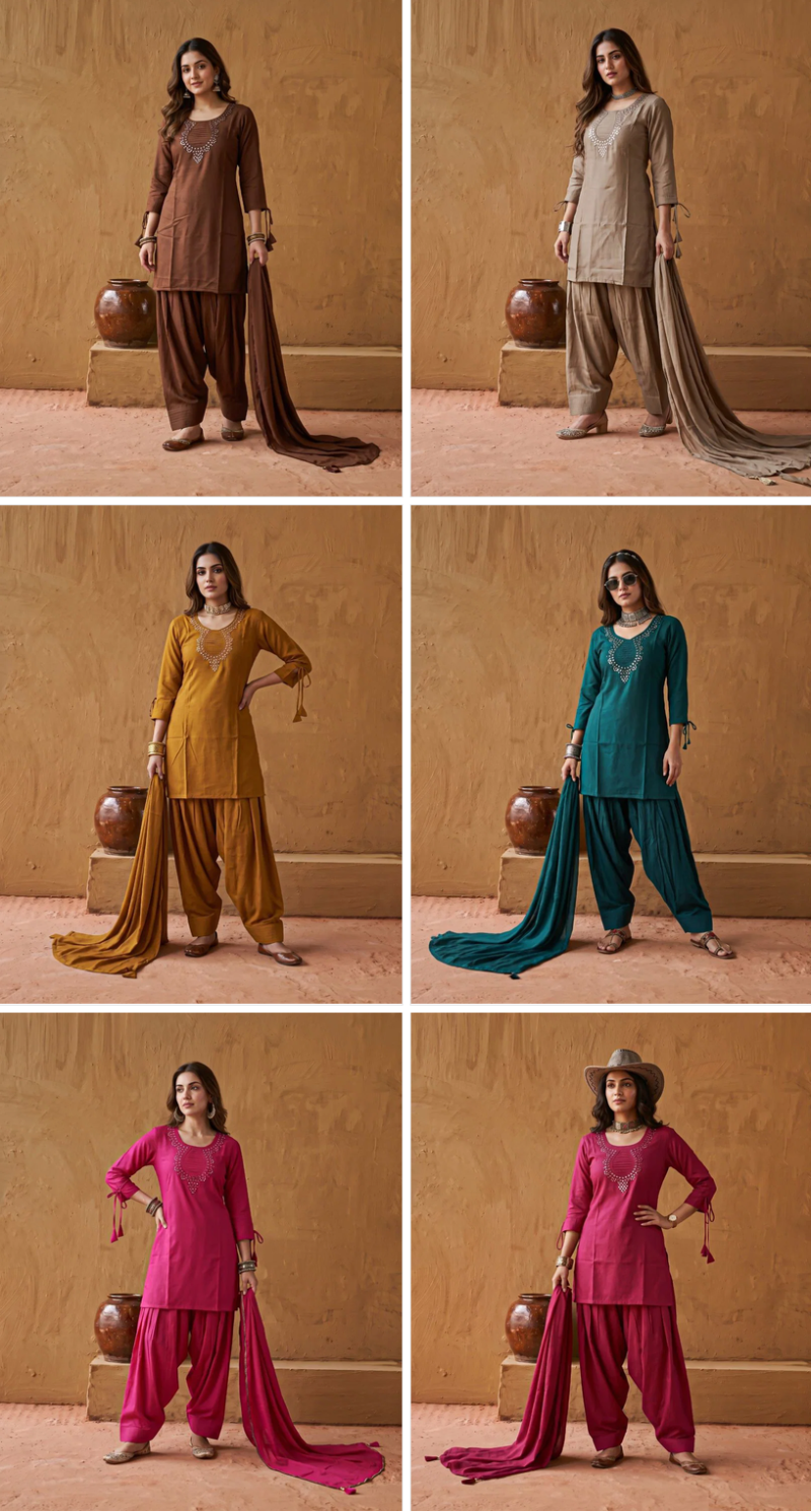 Naisha K 1450 Roman Manual Work Farshi Salwar Suit Collection — Wholesale Kurtis, Vardan Ethnic wholesale from Surat — Photo 6