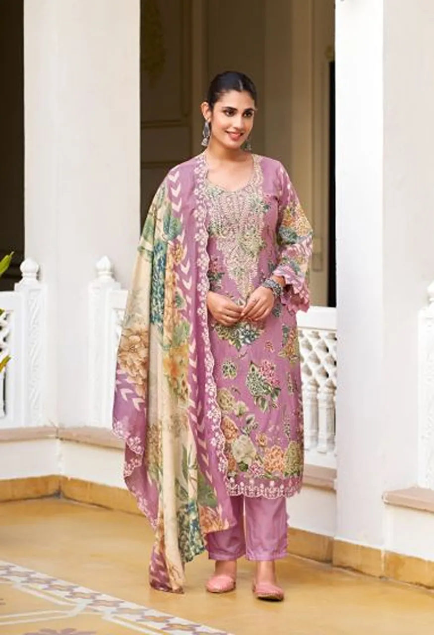 Naisha K 1450 Roman Manual Work Farshi Salwar Suit Collection — Wholesale Salwar Suits, Vardan Ethnic wholesale from Surat — view 7