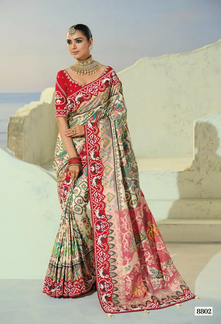 MN The Heritage Of Patola 8800 Series Designer Saree Collection Wholesale — Saree, Mns wholesale from Surat — Photo 7