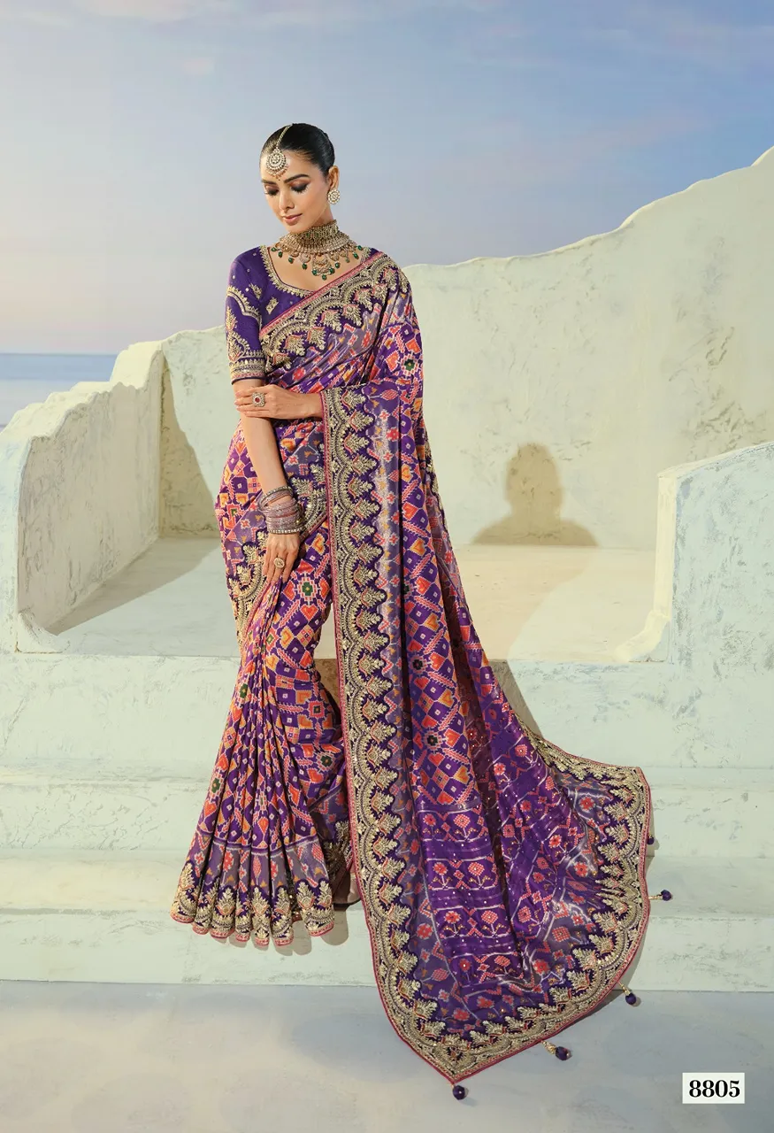 MN The Heritage Of Patola 8800 Series Designer Saree Collection Wholesale — Saree, Mns wholesale from Surat — Photo 4