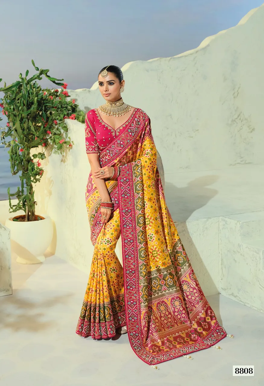 MN The Heritage Of Patola 8800 Series Designer Saree Collection Wholesale — Saree, Mns wholesale from Surat — Photo 13