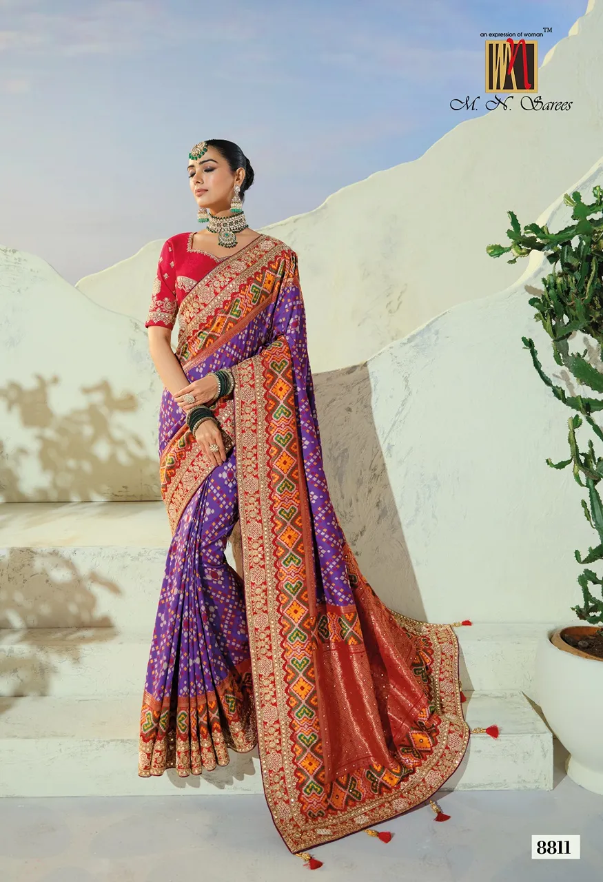 MN The Heritage Of Patola 8800 Series Designer Saree Collection Wholesale — Saree, Mns wholesale from Surat — Photo 10