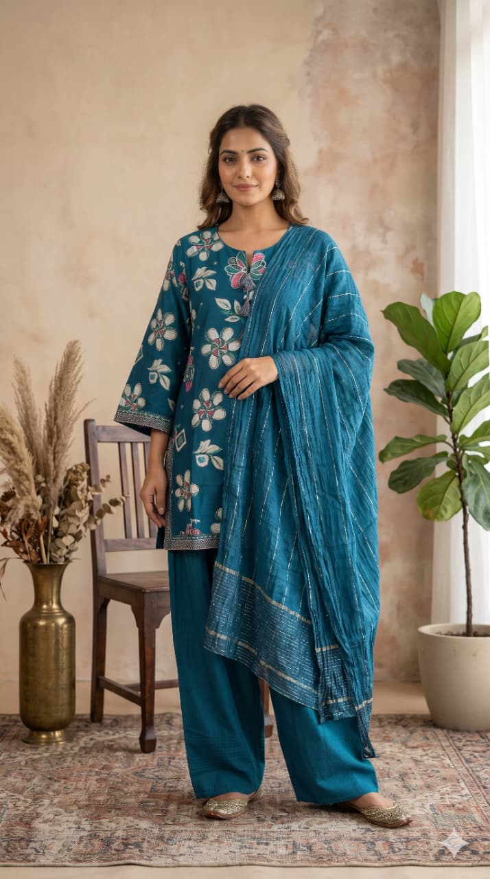 Naisha K 1474 Vertican Silk Printed Farsi Salwar Suit Collection — Wholesale Kurtis, Vardan Ethnic wholesale from Surat — view 2