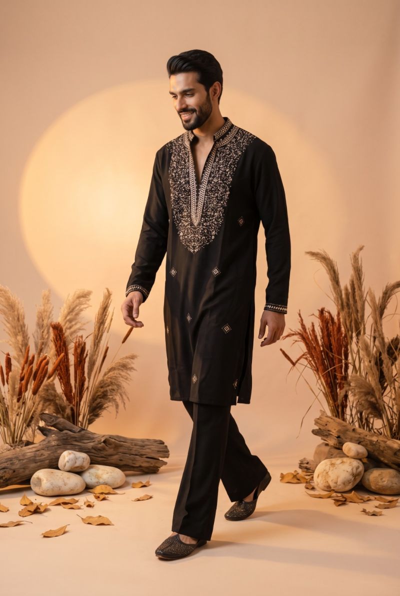 Outluk Wedding 62 Lachaka Hand Work Designer Kurta With Bottom Catalog — Men's Wear, Vardan Ethnic wholesale from Surat — Photo 6