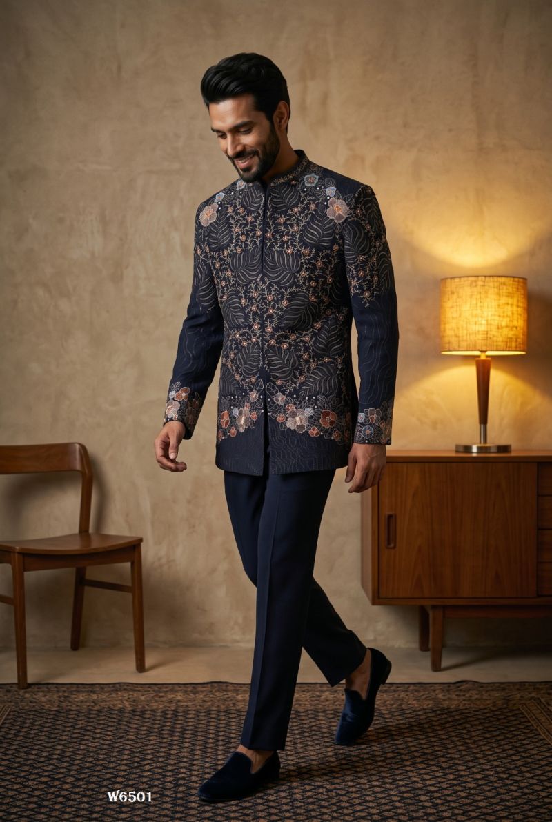Outluk Wedding 65 Lachaka Embroidered Kurta with Jacket and Pajama Wholesale Collection — Men's Wear, Outluk wholesale from Surat — Photo 11
