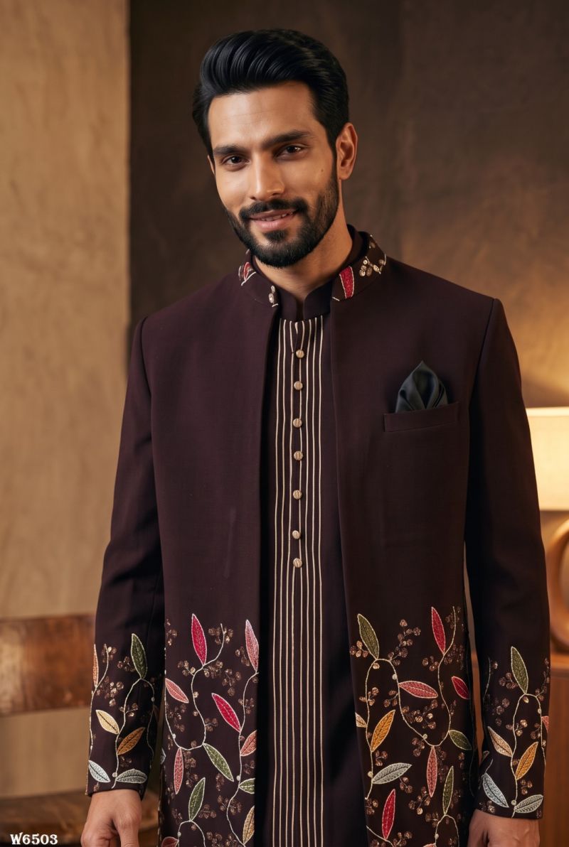 Outluk Wedding 65 Lachaka Embroidered Kurta with Jacket and Pajama Wholesale Collection