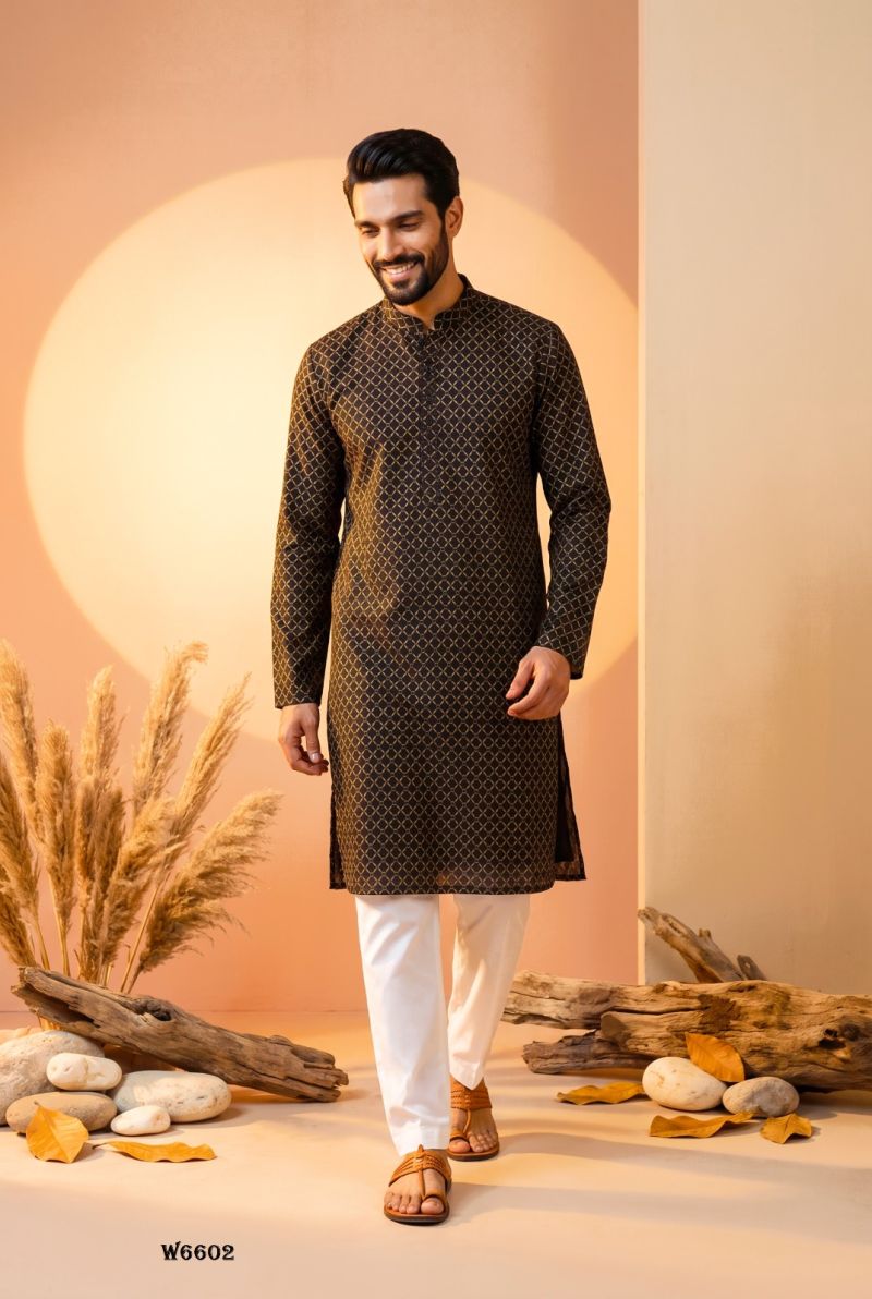 Outluk Wedding 66 Lachaka Silk Embroidered Kurta Pajama Set for Men — Men's Wear, Outluk wholesale from Surat — Photo 10