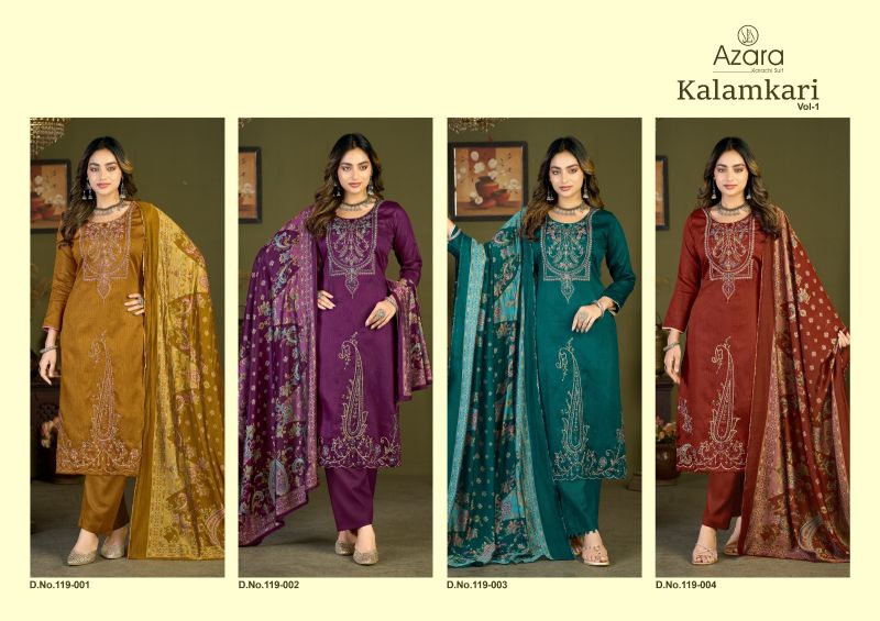 Radhika Azara Kalamkari Vol 1 Zam Cotton Printed Dress Material Catalog — Wholesale Salwar Suits, Radhika wholesale from Surat — view 5