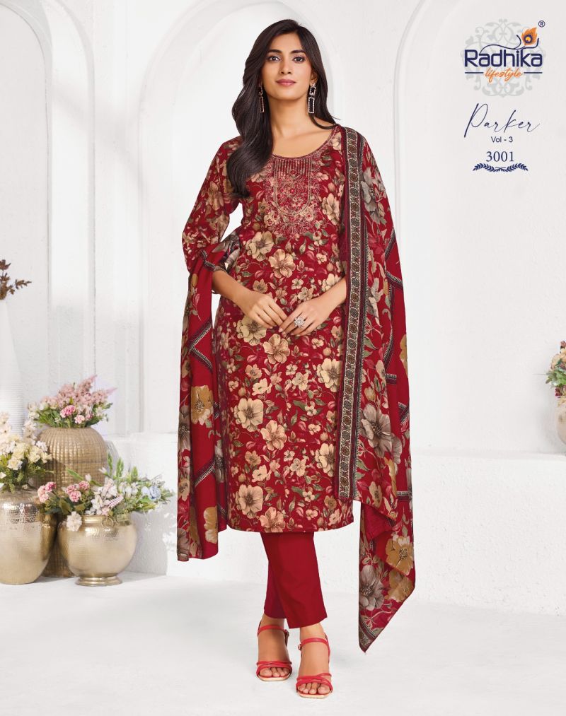 Radhika Parker Vol 3 Jam Foil Print Hand Work Kurti With Bottom Dupatta Set — Wholesale Readymade Suit, Vardan Ethnic wholesale from Surat — view 2