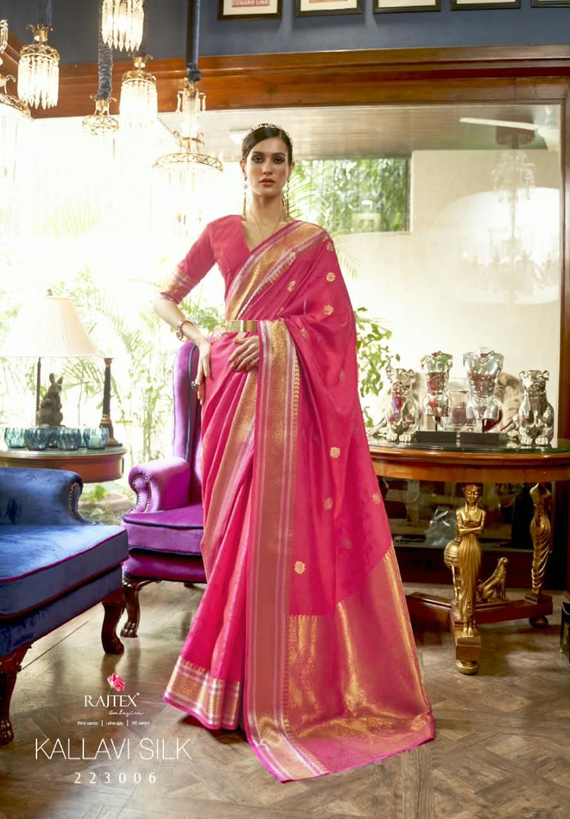 Rajtex Kallavi Silk Handloom Woven Saree Collection Wholesale — Wholesale Sarees, rajtex wholesale from Surat — view 5