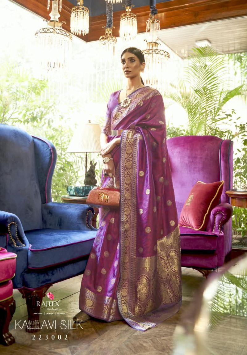 Rajtex Kallavi Silk Handloom Woven Saree Collection Wholesale — Wholesale Sarees, rajtex wholesale from Surat — view 4