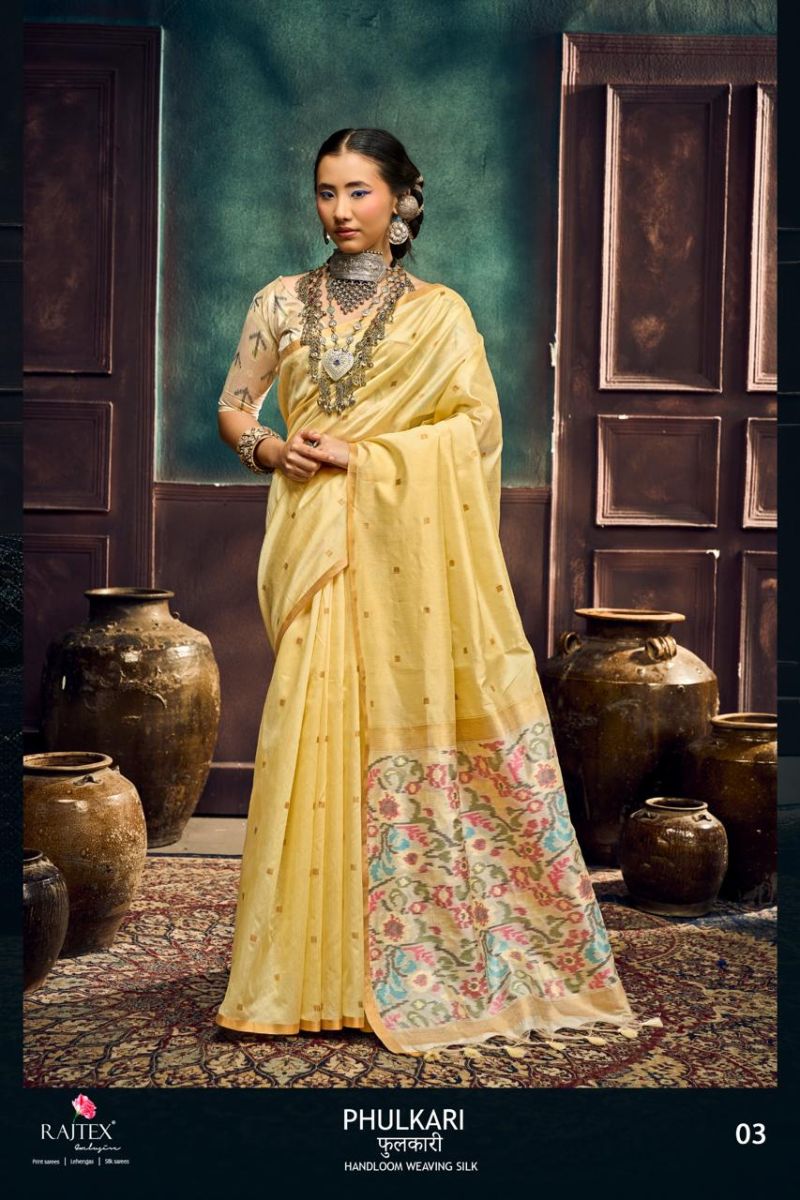 Rajtex Phulkari Handloom Weaving Silk Saree Collection Wholesale Sarees — Wholesale Sarees, rajtex wholesale from Surat — Photo 2