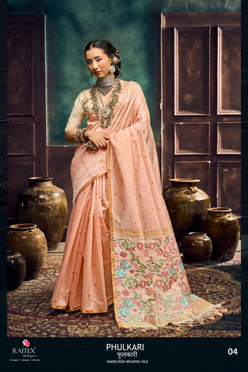 Rajtex Phulkari Handloom Weaving Silk Saree Collection Wholesale Sarees — Wholesale Sarees, rajtex wholesale from Surat — Photo 4